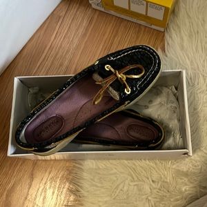 Sperry’s Black Cheetah Print Women’s US size: 6 1/2